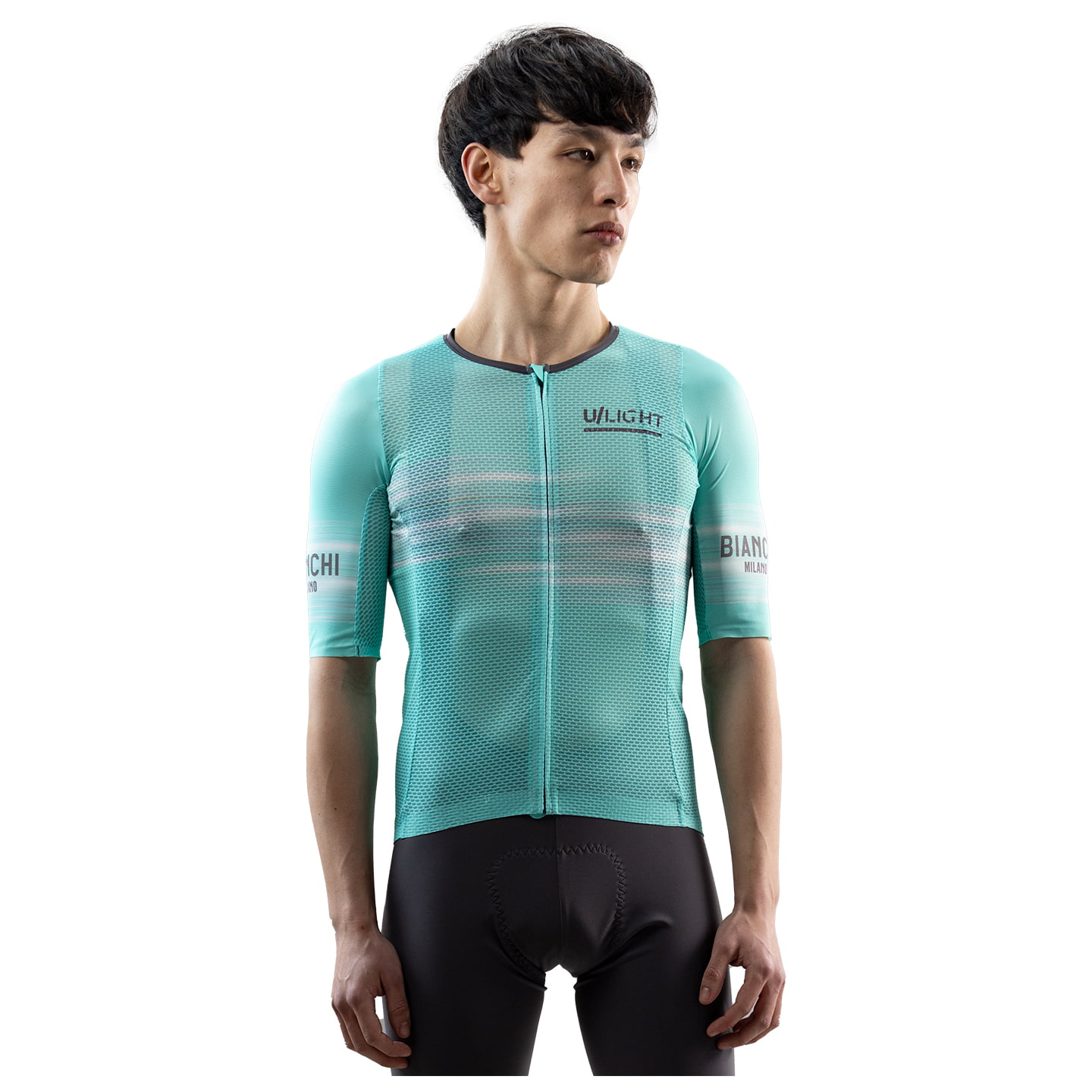 BIANCHI MILANO Ultralight fietsshirt met korte mouwen, voor heren, Maat L,