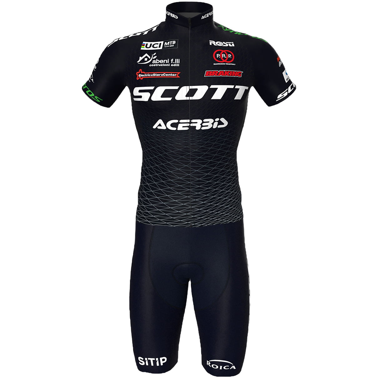 SCOTT RACING TEAM 2023 Set (cycling jersey + cycling shorts) Set (2 pieces), for men, Cycling clothing