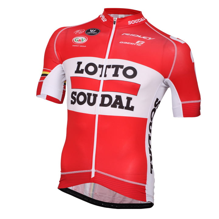 LOTTO SOUDAL PRR 2016 Short Sleeve Jersey, for men, size L, Cycling shirt, Cycle clothing